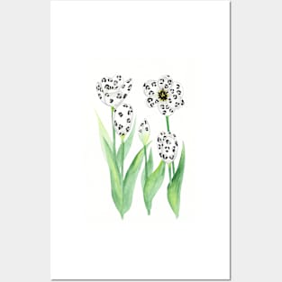 Wild Flowers - Snow Leopard Posters and Art